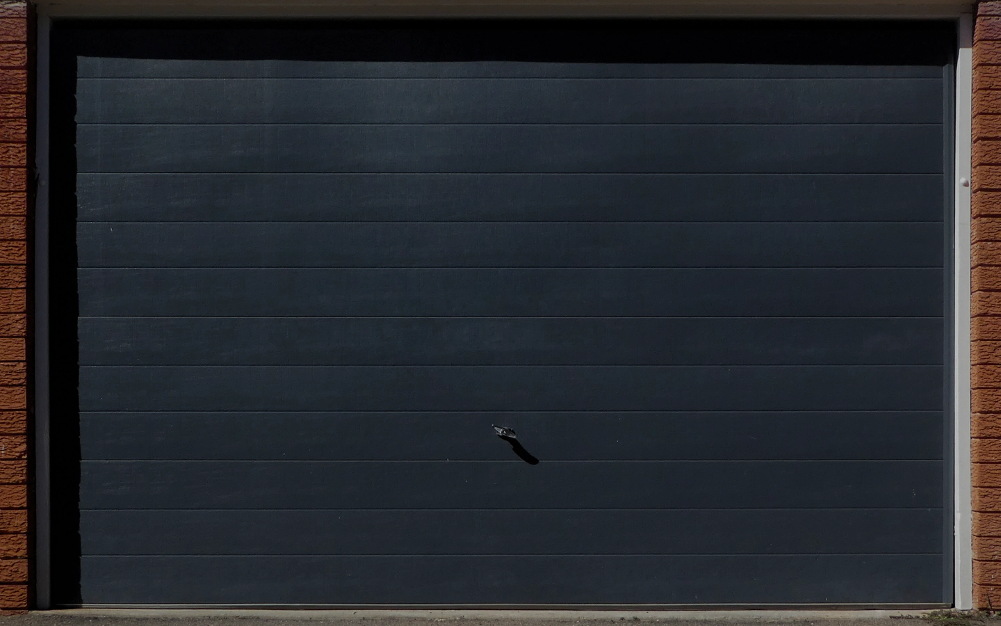 navy blue garage door
